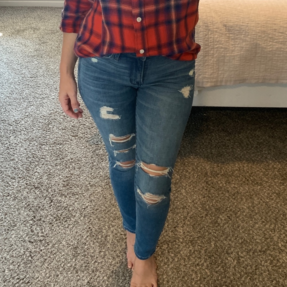 A & F Harper Low Rise Super Skinny Jeans